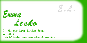 emma lesko business card